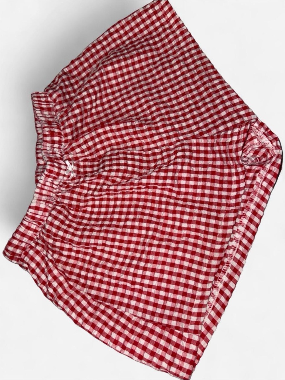 Altar'd State Red & White Gingham Athletic Shorts